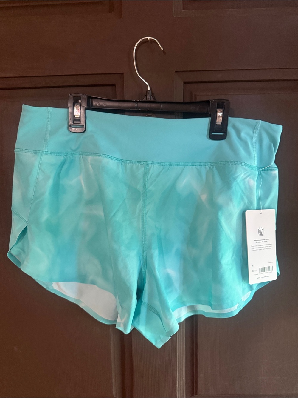 Athleta Teal Run With It 3.5” Short